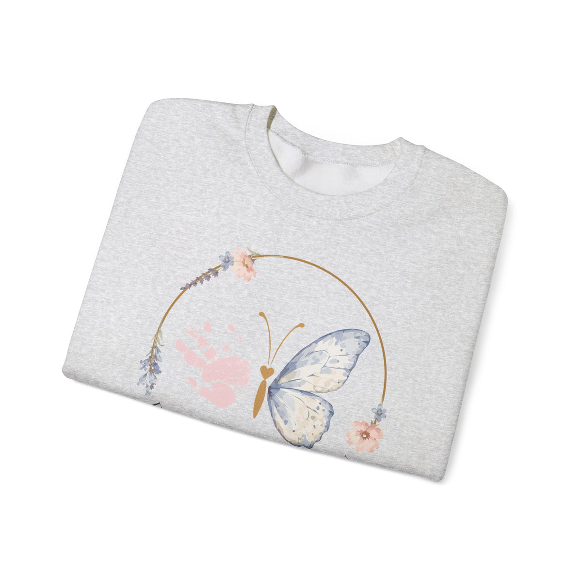 Butterfly Handprint Crewneck Sweatshirt — Memorial & Keepsake Comfort Pullover