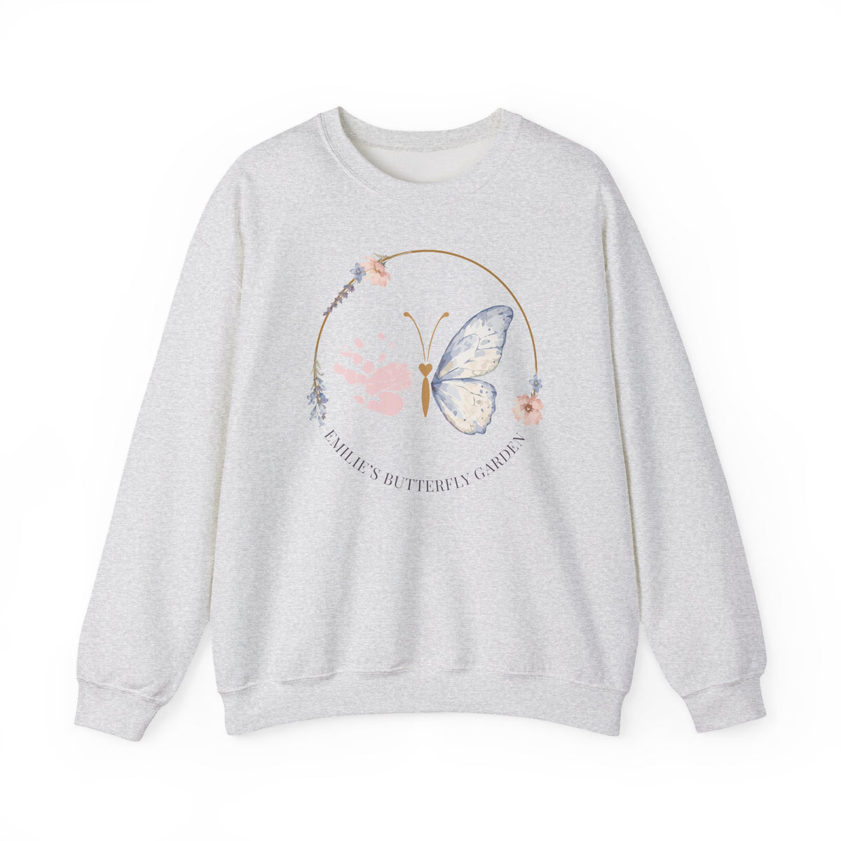 Butterfly Handprint Crewneck Sweatshirt — Memorial & Keepsake Comfort Pullover