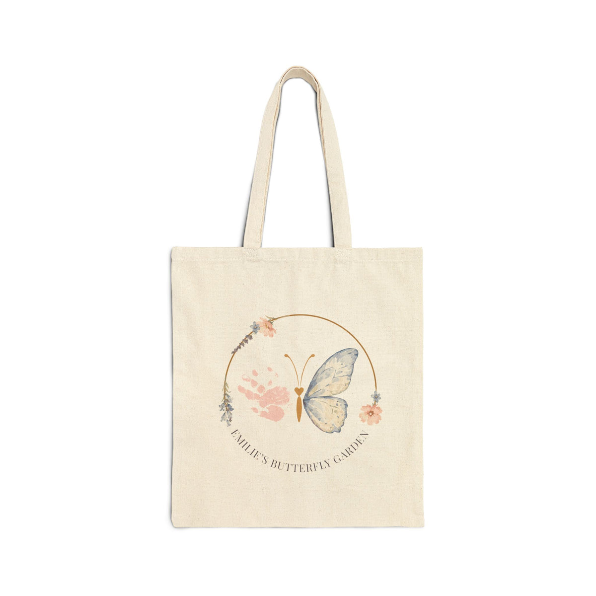Butterfly Floral Tote Bag Canvas Shopper