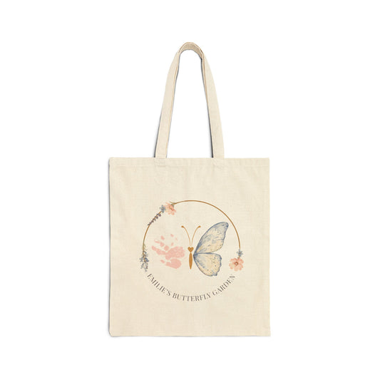 Butterfly Floral Tote Bag Canvas Shopper