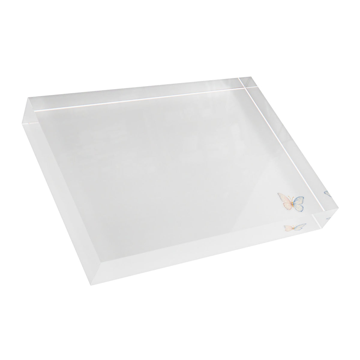 Butterfly Acrylic Photo Block — Minimal Desk Display