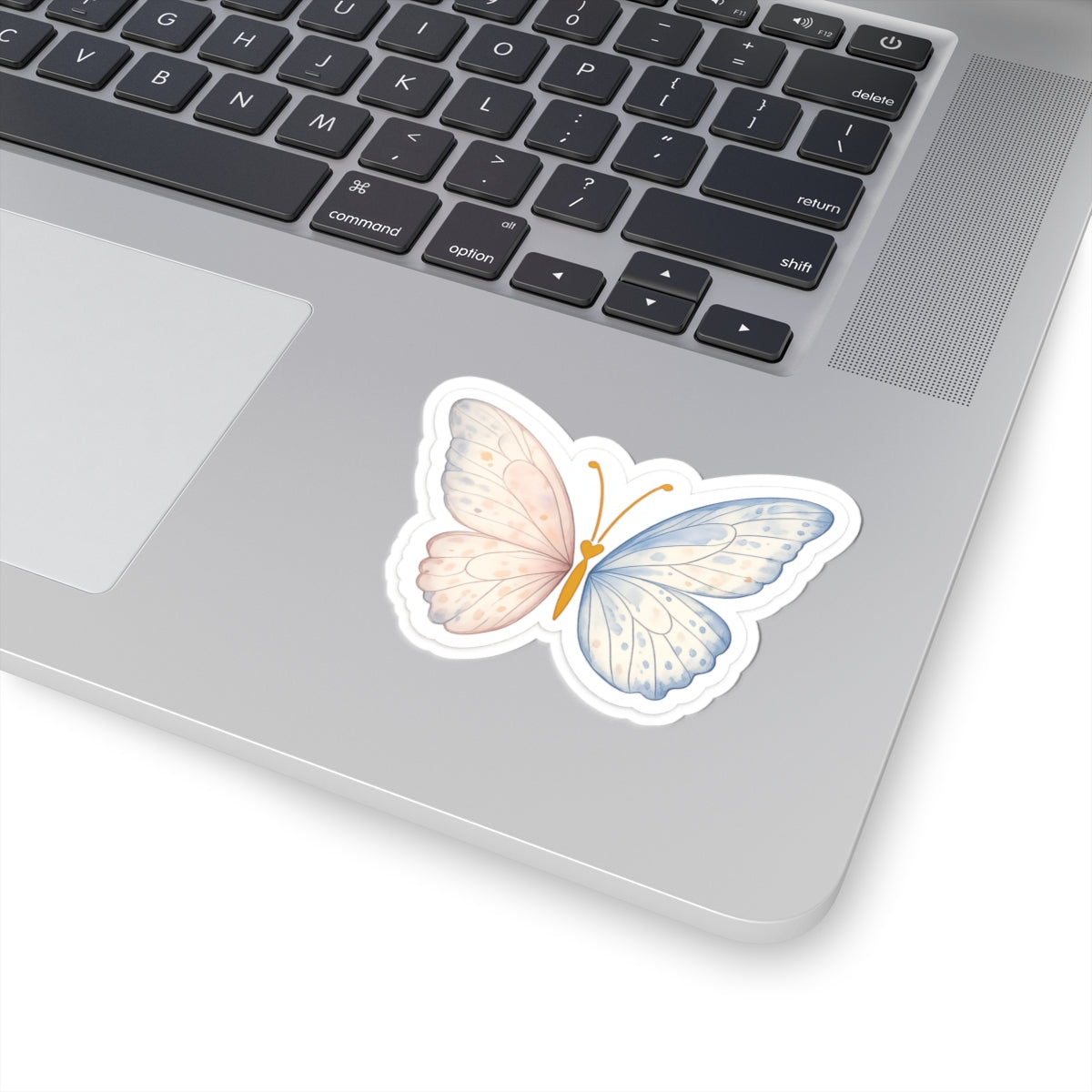 Pastel Butterfly Kiss-Cut Sticker — Soft Watercolor Decal