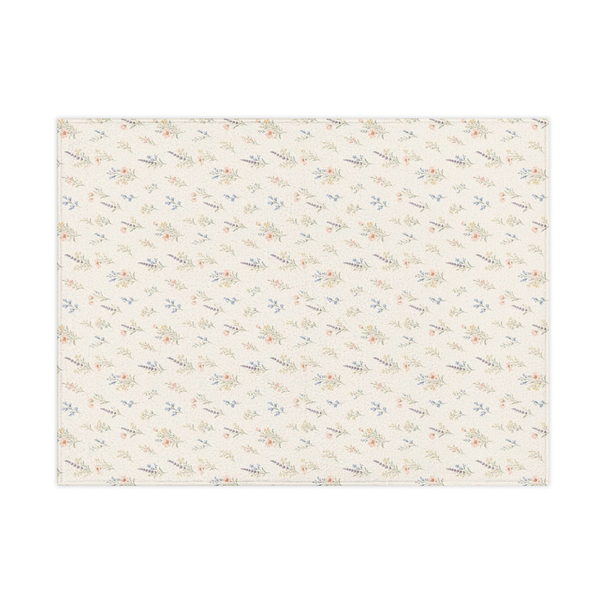 Floral Sprig Toddler Blanket — Soft Neutral Throw