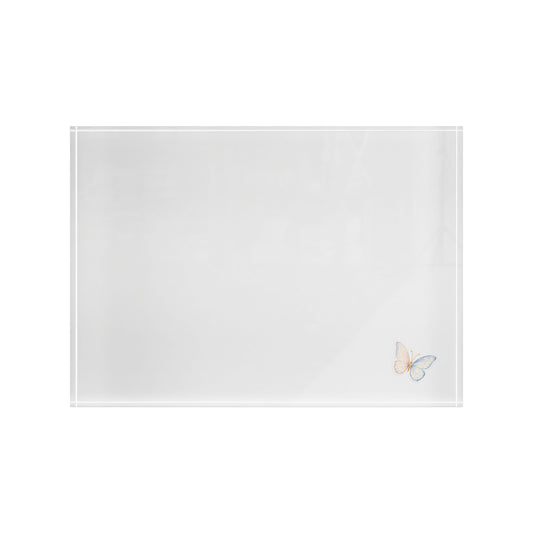 Butterfly Acrylic Photo Block — Minimal Desk Display